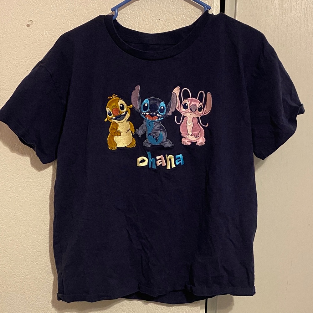 Navy Blue Kids T-Shirt with Cartoon Characters